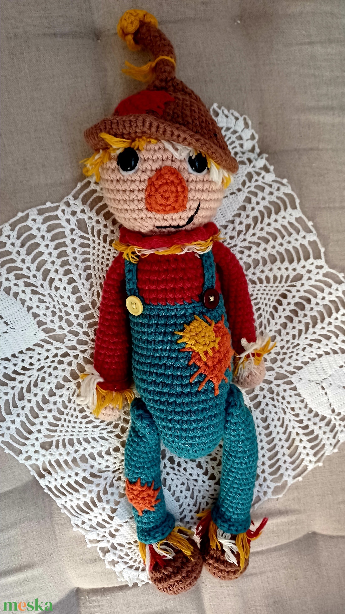 Amigurumi madárijesztő figura - játék & sport - plüssállat & játékfigura - más figura - Meska.hu