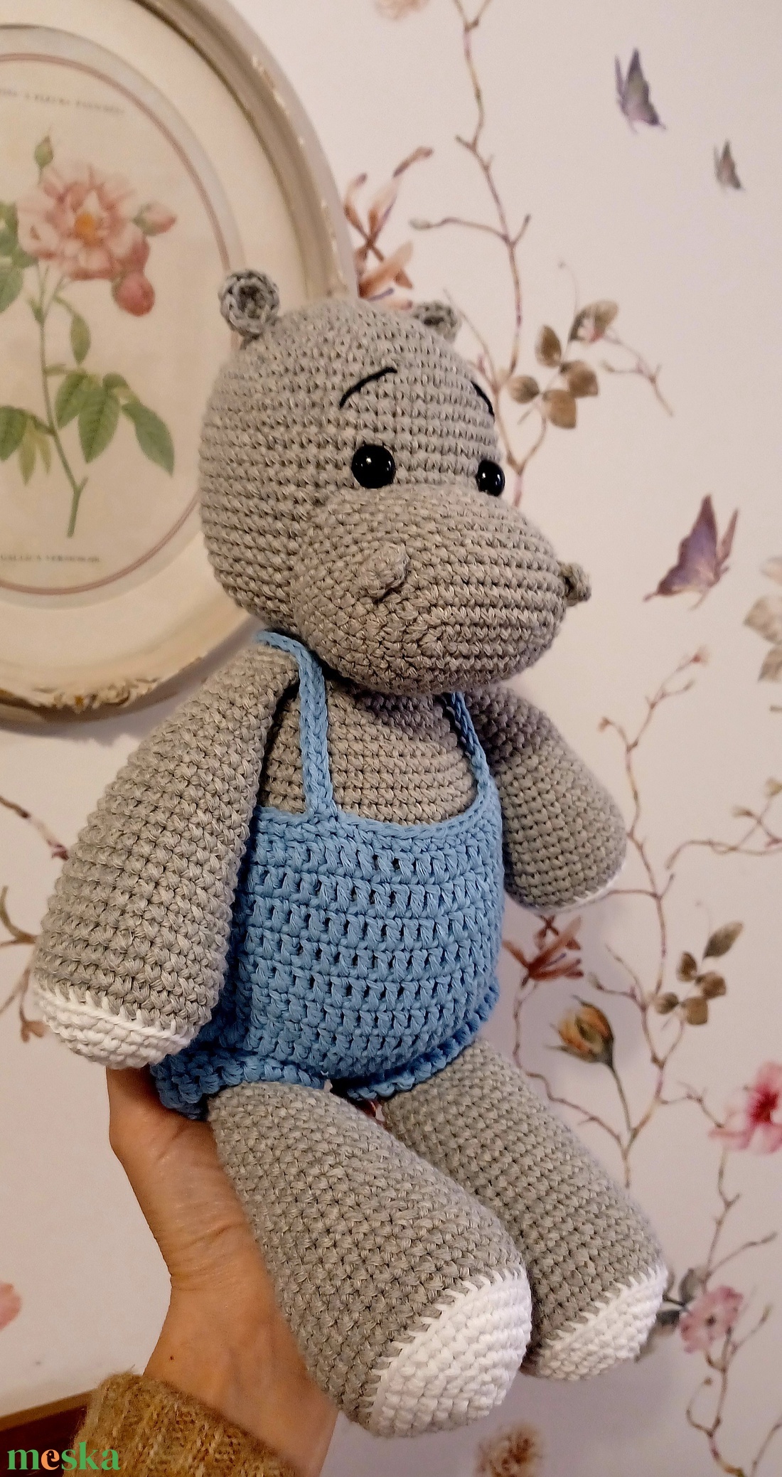 Amigurumi szürke víziló - játék & sport - plüssállat & játékfigura - más figura - Meska.hu Amigurumi szürke víziló - játék & sport - plüssállat & játékfigura - más figura - Meska.hu