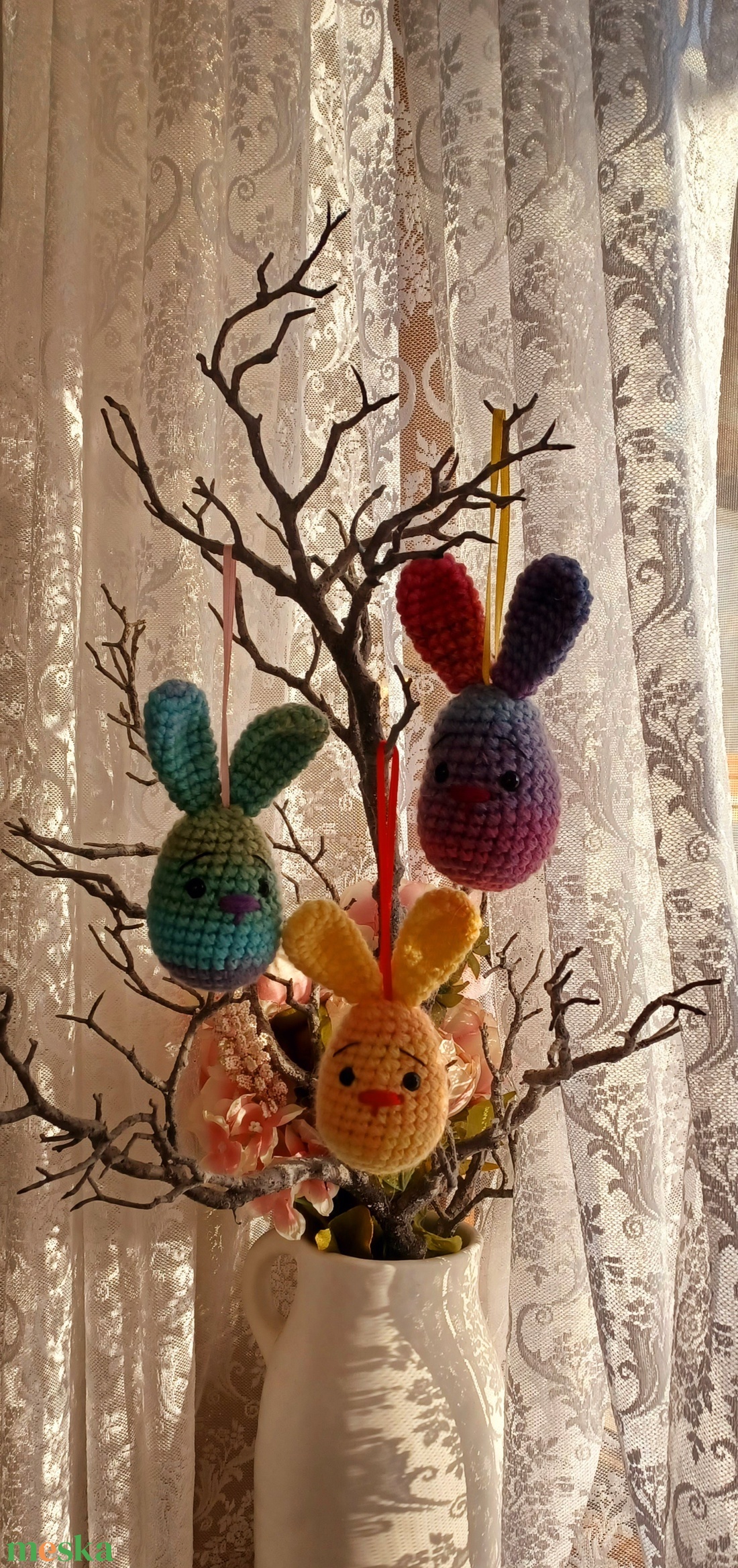 Húsvéti tojás nyuszitojás felfüggeszthető dekoráció - otthon & lakás - dekoráció - fali és függő dekoráció - függődísz - Meska.hu