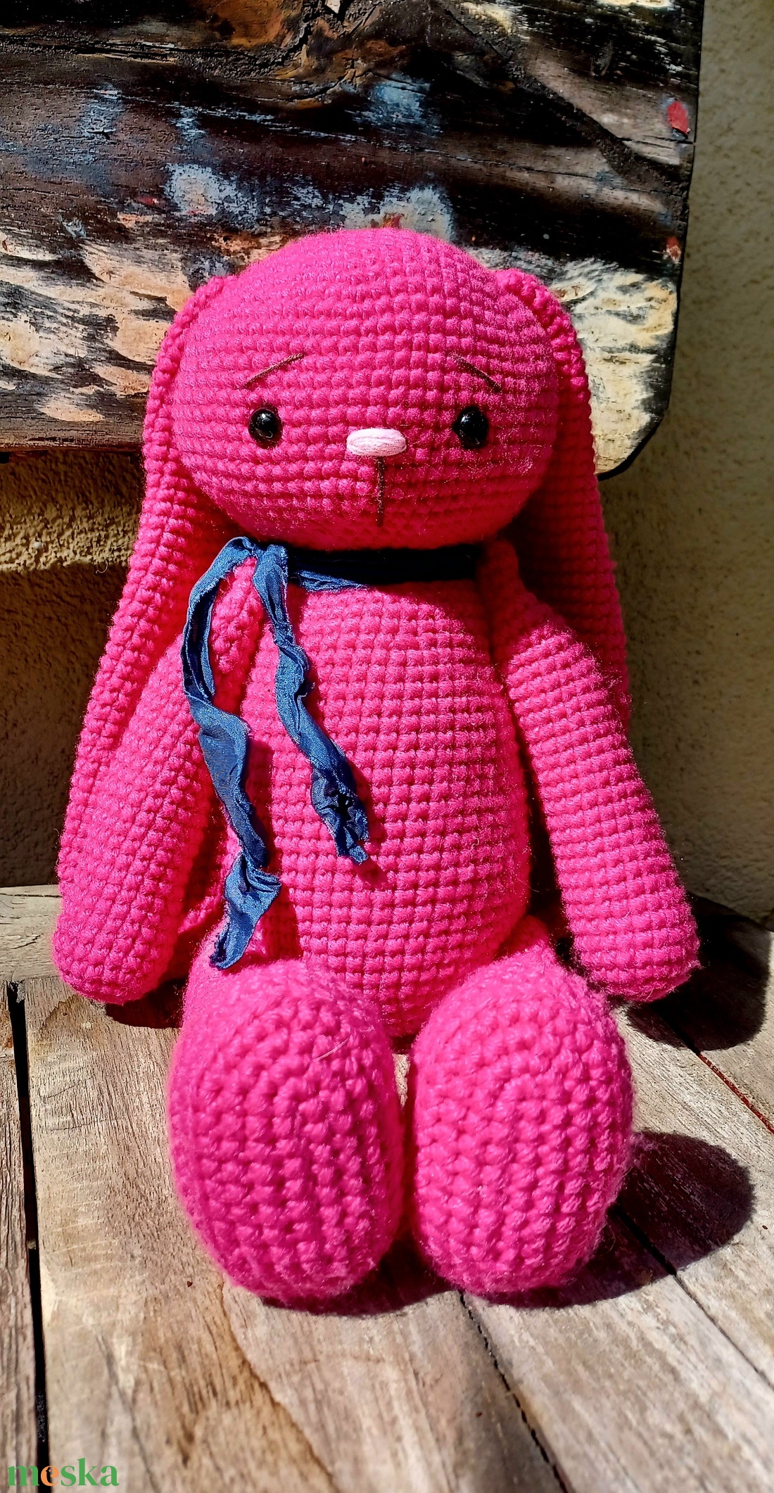 Pink amigurumi nyuszi - játék & sport - plüssállat & játékfigura - nyuszi - Meska.hu