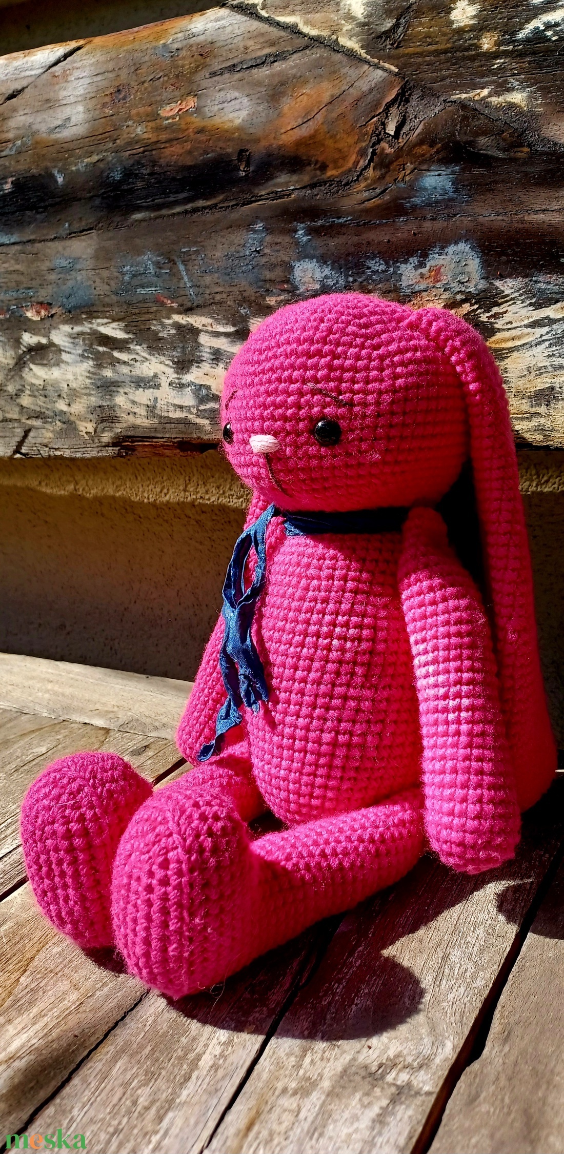 Pink amigurumi nyuszi - játék & sport - plüssállat & játékfigura - nyuszi - Meska.hu