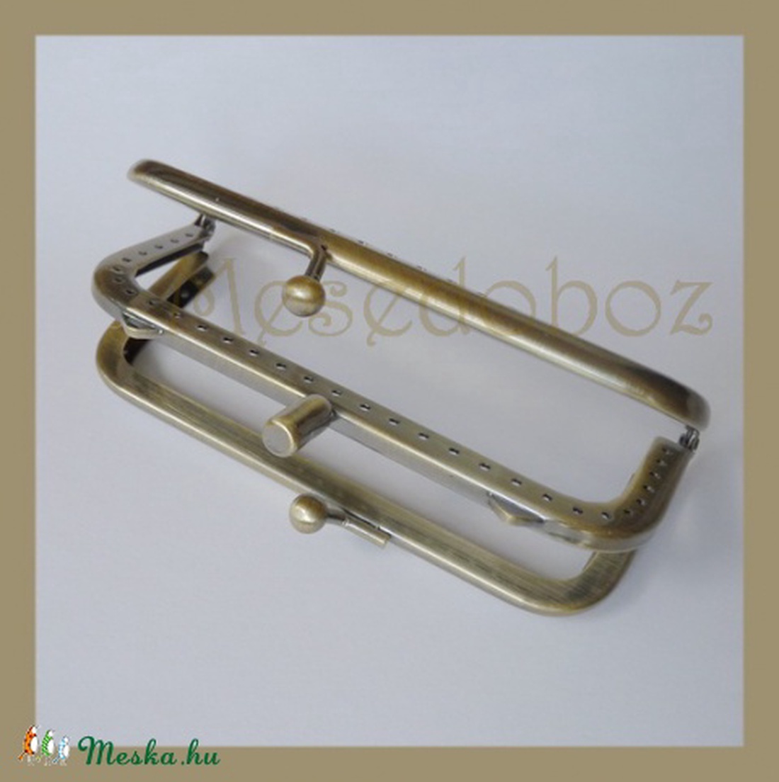 Fém DUPLA pénztárca keret, csatt - kellékek & szerszámok - dekorációs kellékek - egyéb kellékek - Meska.hu