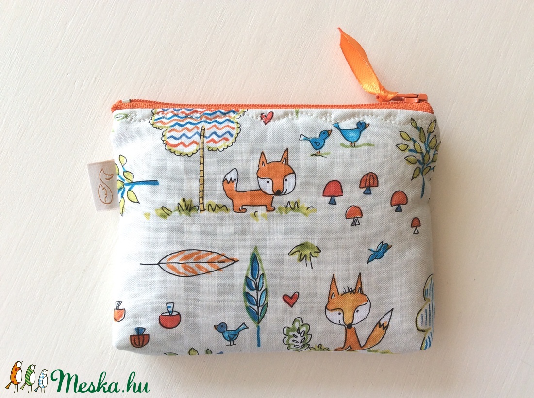 Róka mintás, irattartó pénztárca vagy tolltartó - Artiroka design - táska & tok - neszesszer - Meska.hu