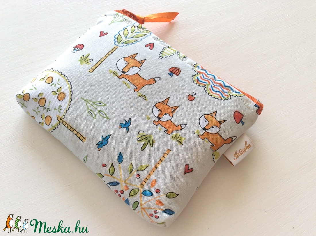 Róka mintás, irattartó pénztárca vagy tolltartó - Artiroka design - táska & tok - neszesszer - Meska.hu