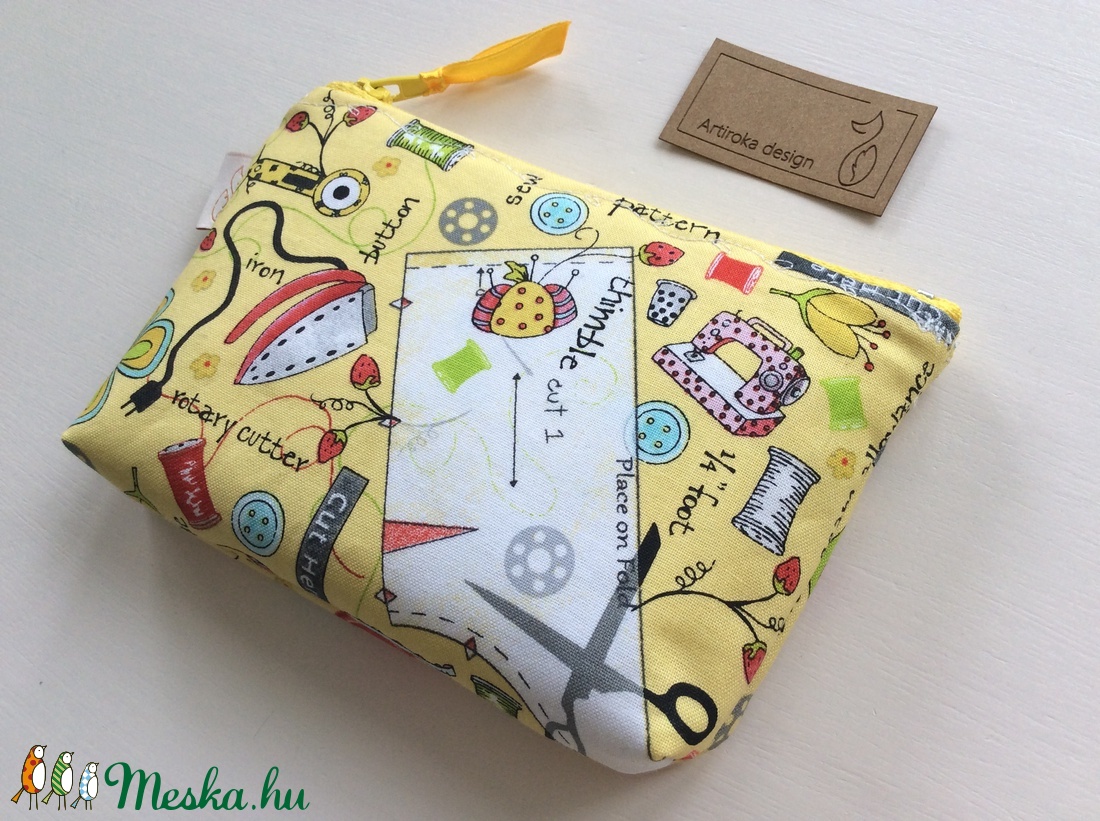 Varrógép mintás irattartó pénztárca alkotásra vágyóknak - Artiroka design -  - Meska.hu