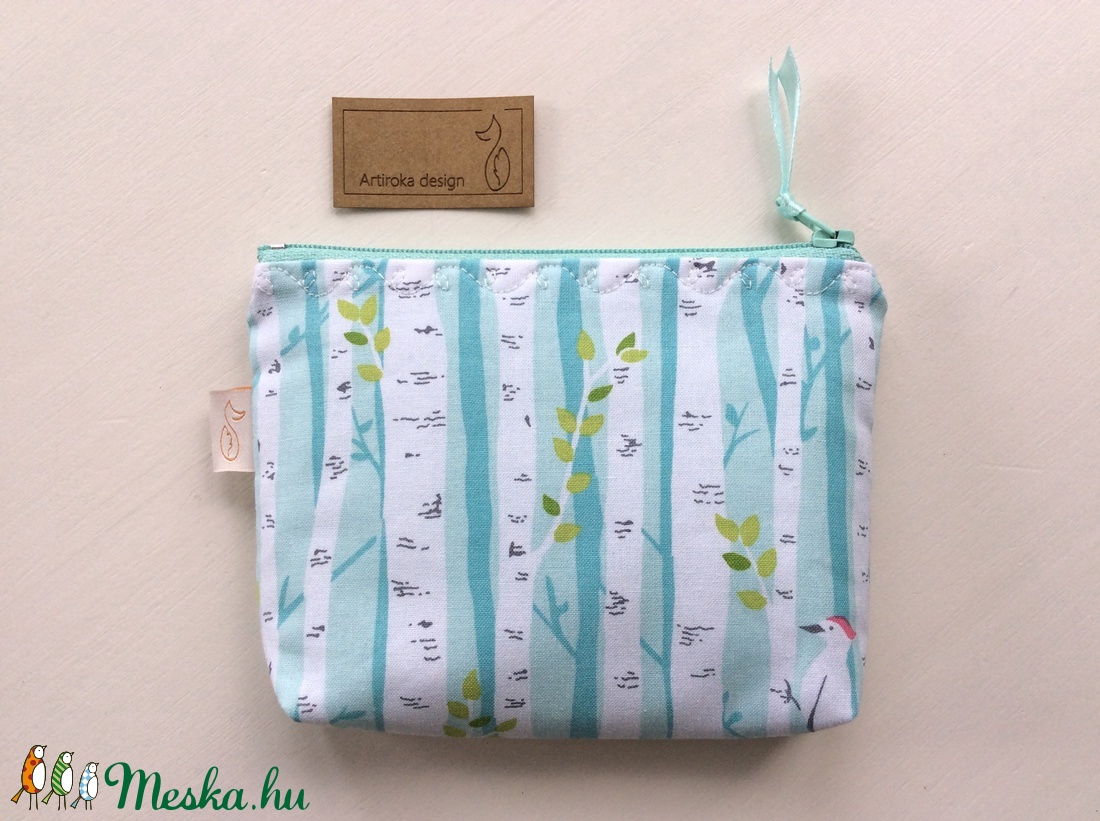 Harkály mintás,  irattartó pénztárca, neszesszer - Artiroka design -  - Meska.hu