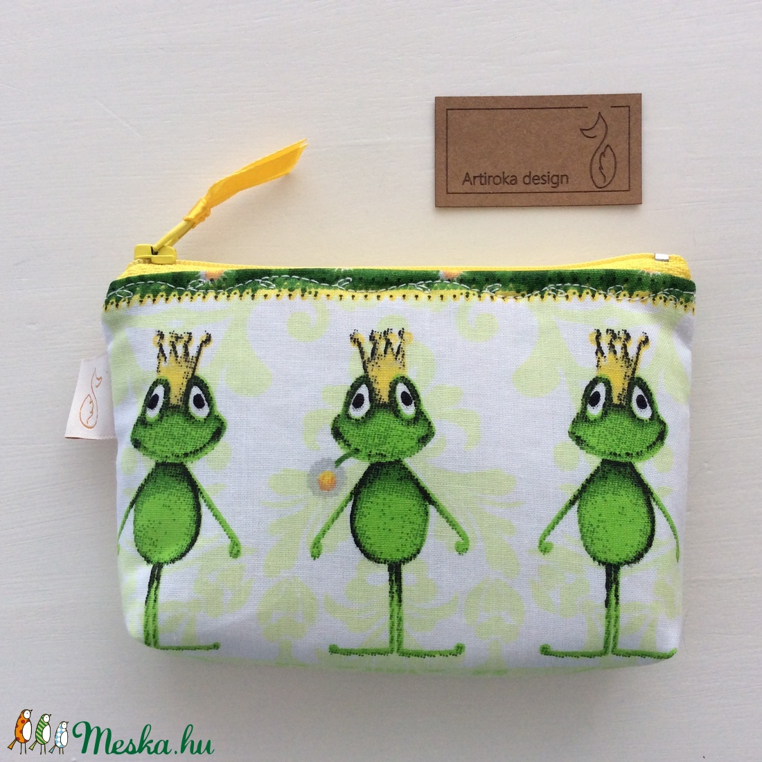 Béka királyos neszesszer, kozmetikai táska - Artiroka design -  - Meska.hu