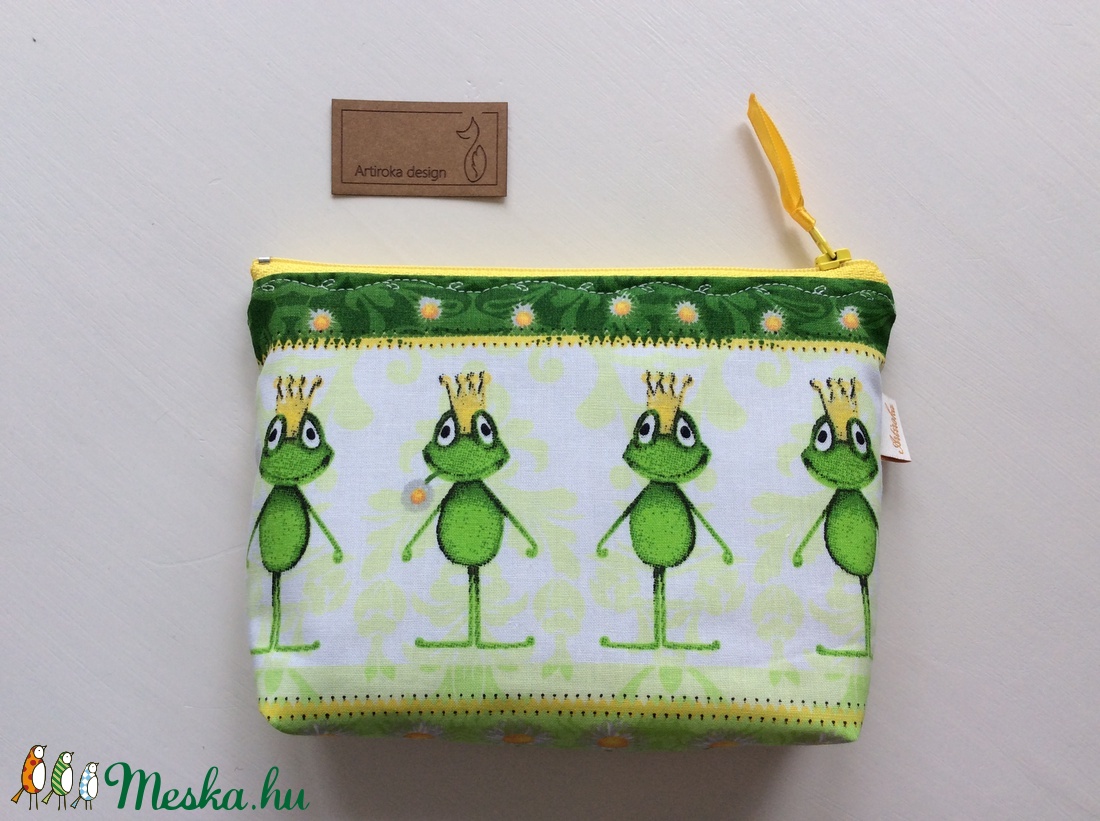 Béka királyos neszesszer, kozmetikai táska - Artiroka design -  - Meska.hu