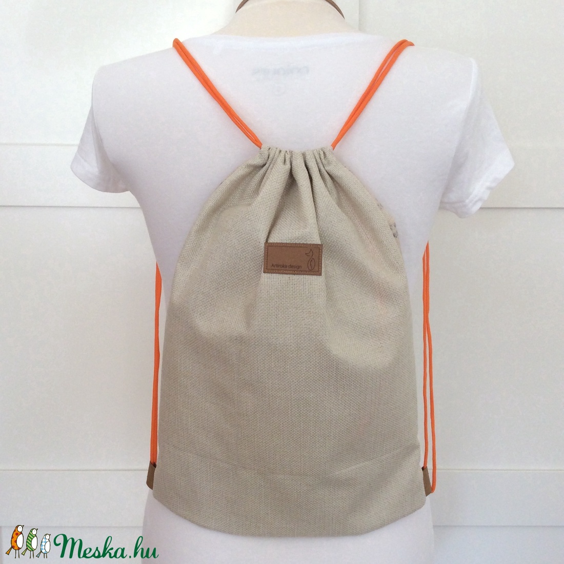 Rókás gymbag hátizsák - edzéshez, kirándulashoz - Artiroka design -  - Meska.hu