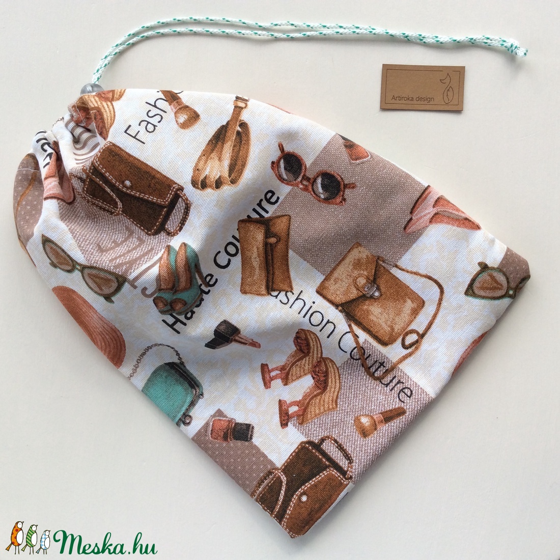 Fehérnemű zsák - Style - Houte Couture - Fashion felirattal - Artiroka design  -  - Meska.hu