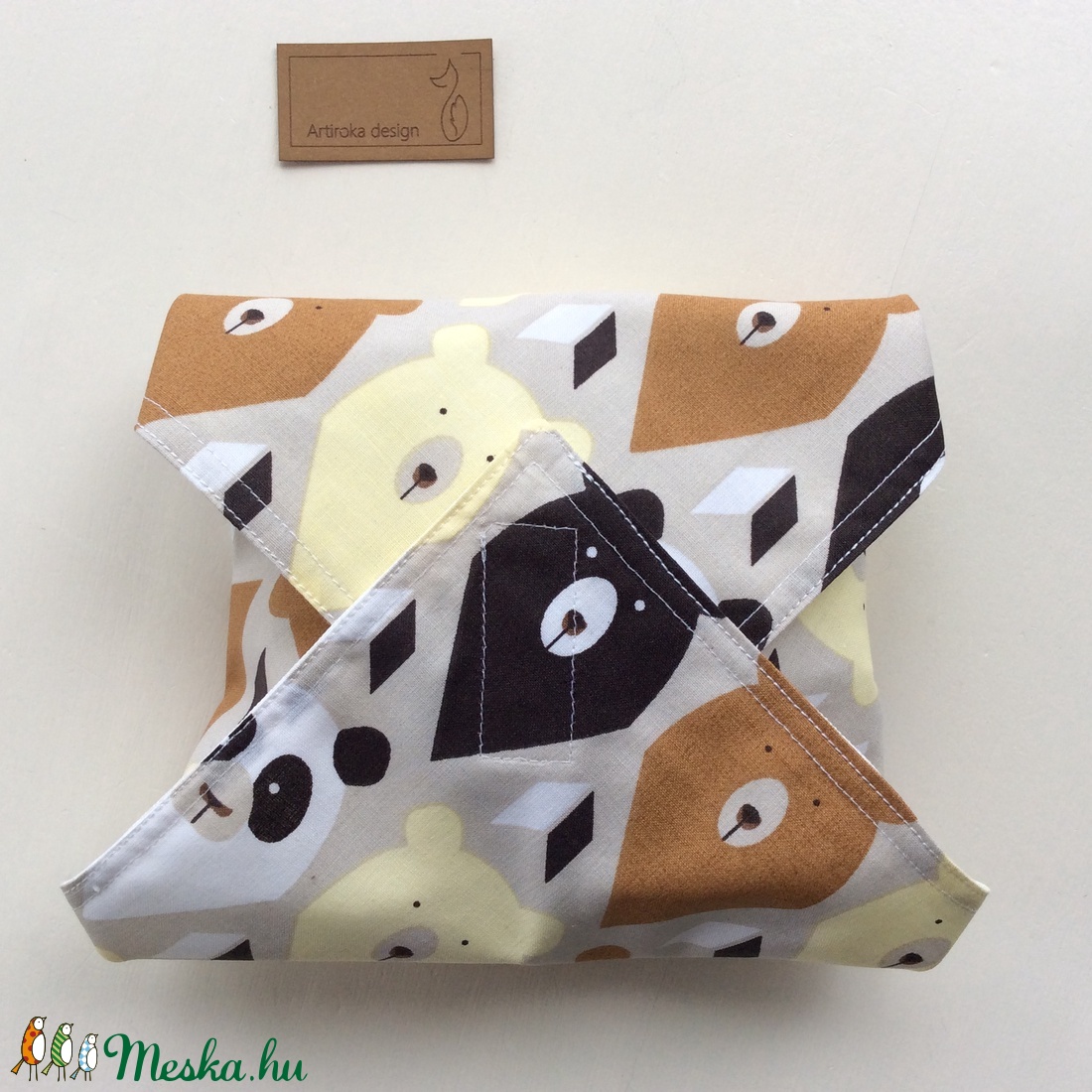 ÖKO szalvéta, szendvics- uzsonna csomagoló, panda és maci mintával, vízhatlan PUL belsővel / NoWaste - Artiroka design - - Meska.hu ÖKO szalvéta, szendvics- uzsonna csomagoló, panda és maci mintával, vízhatlan PUL belsővel / NoWaste - Artiroka design - - Meska.hu