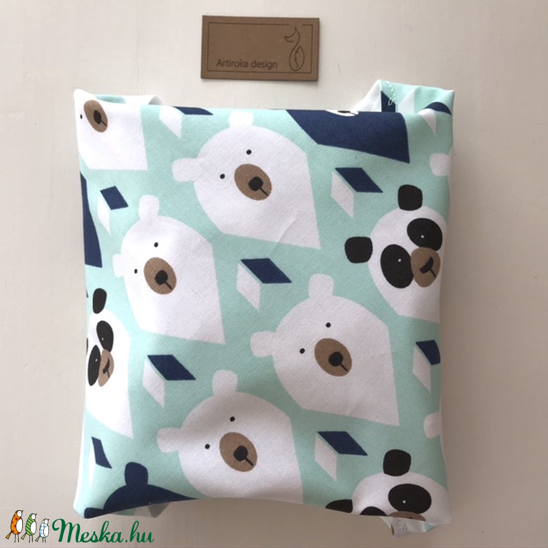 Panda és Mackó mintás ÖKO szendvics szalvéta - Artiroka design -  - Meska.hu