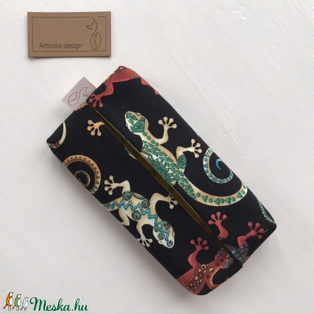 Színes Gekko mintás papírzsebkendő tartó - Artiroka design leírása - - Meska.hu Színes Gekko mintás papírzsebkendő tartó - Artiroka design leírása - - Meska.hu
