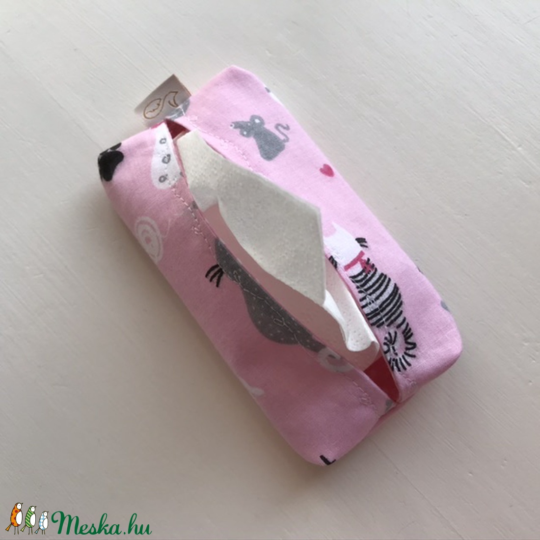 Cica mintás bélelt papírzsebkendő tartó - rózsaszín - Artiroka design - - Meska.hu Cica mintás bélelt papírzsebkendő tartó - rózsaszín - Artiroka design - - Meska.hu