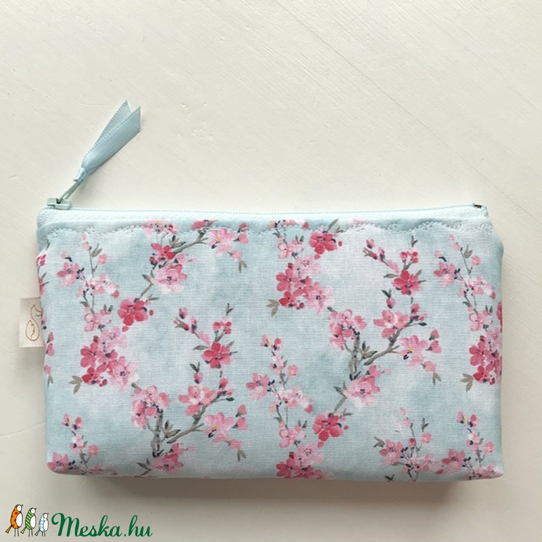 Cseresznyefavirág mintás, prémium irattartó neszesszer  - pénztárca - Artiroka design -  - Meska.hu