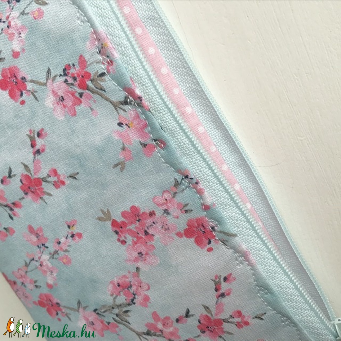 Cseresznyefavirág mintás, prémium irattartó neszesszer  - pénztárca - Artiroka design -  - Meska.hu