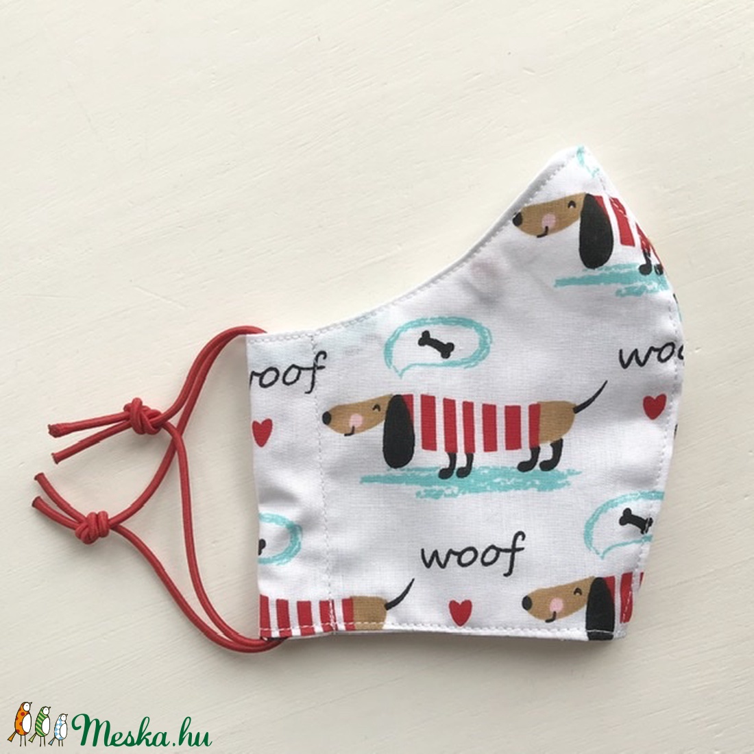 Tacskó kutya mintás arcmaszk, szájmaszk, maszk - Artiroka design -  - Meska.hu