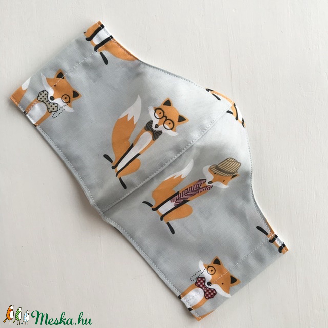 Róka mintás arcmaszk, szájmaszk, maszk - Artiroka design -  - Meska.hu