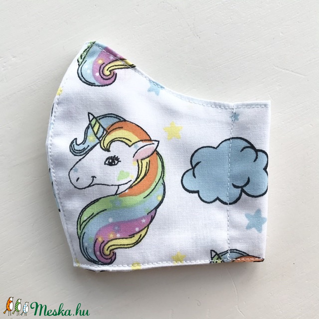 Pasztell Unikornis  mintás arcmaszk, szájmaszk, gyerekmaszk, maszk -  Artiroka design -  - Meska.hu