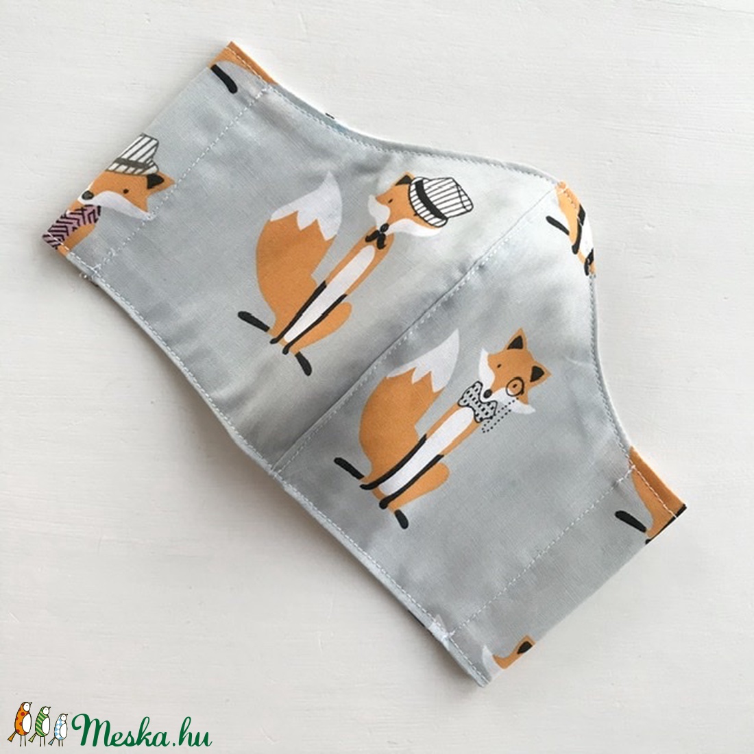 Róka mintás arcmaszk, szájmaszk, maszk - Artiroka design -  - Meska.hu