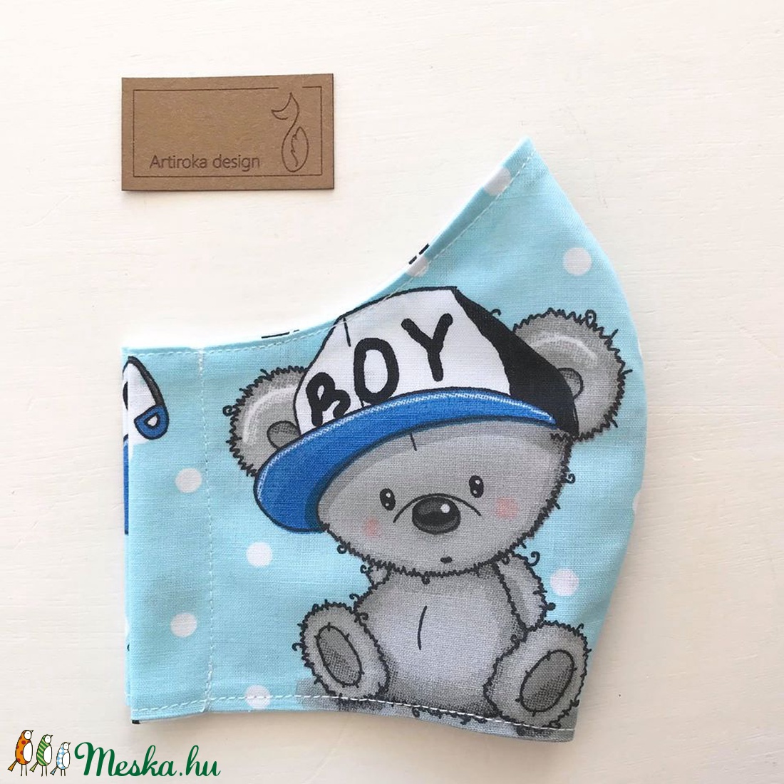 Maci mintás arcmaszk, szájmaszk, maszk - kismama - FIÚ - Artiroka design -  - Meska.hu