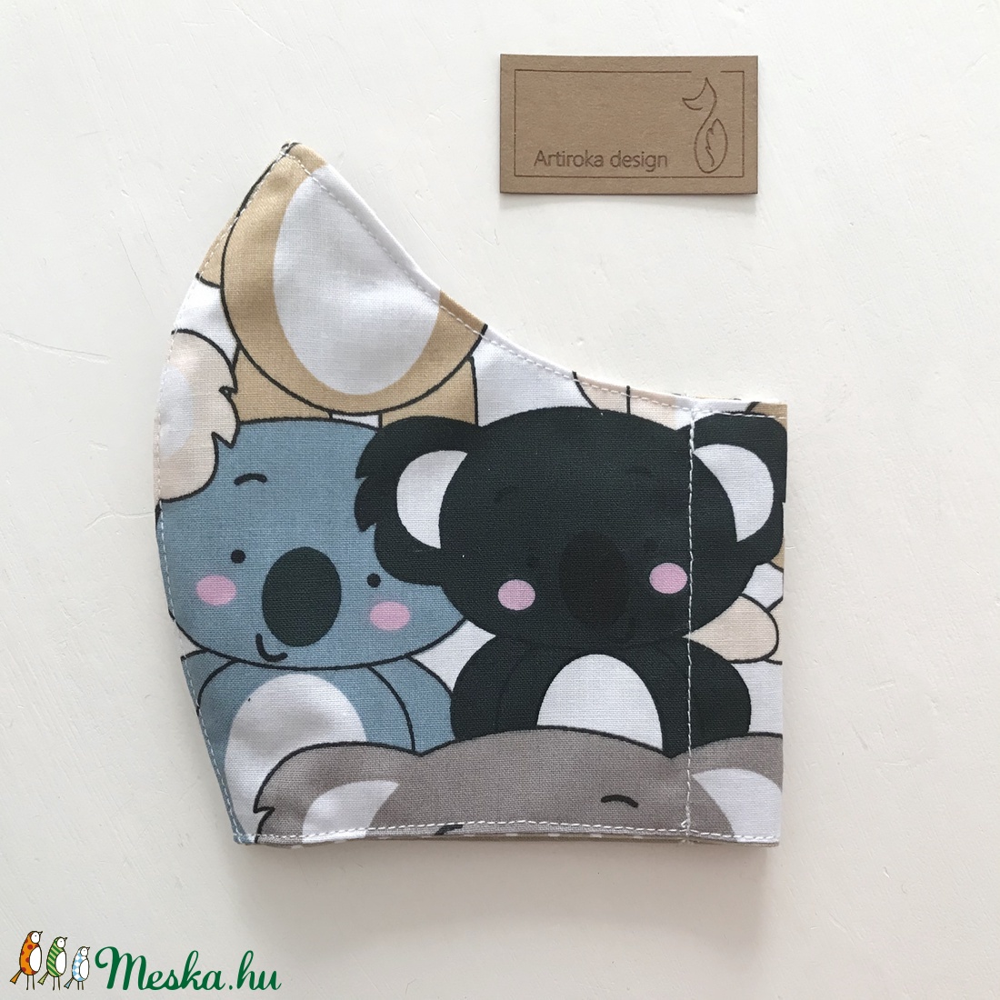 Koala mackó mintás arcmaszk, szájmaszk, maszk -  Artiroka design -  - Meska.hu