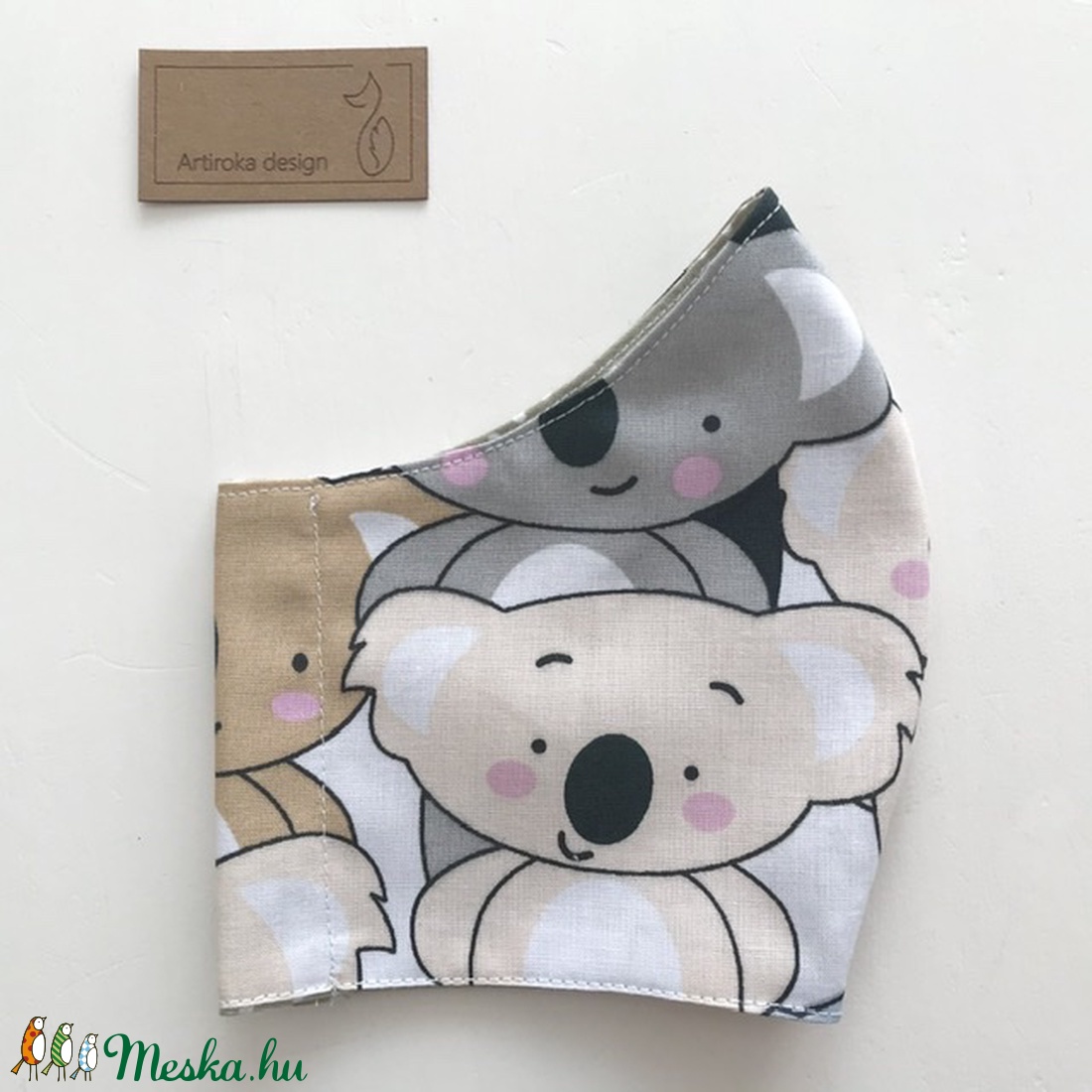 Koala mackó mintás arcmaszk, szájmaszk, maszk -  Artiroka design -  - Meska.hu