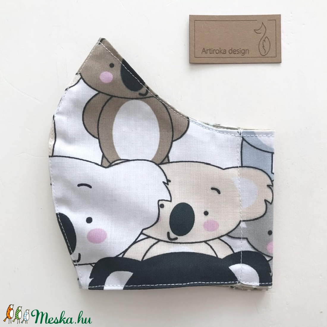 Koala mackó mintás arcmaszk, szájmaszk, maszk -  Artiroka design -  - Meska.hu