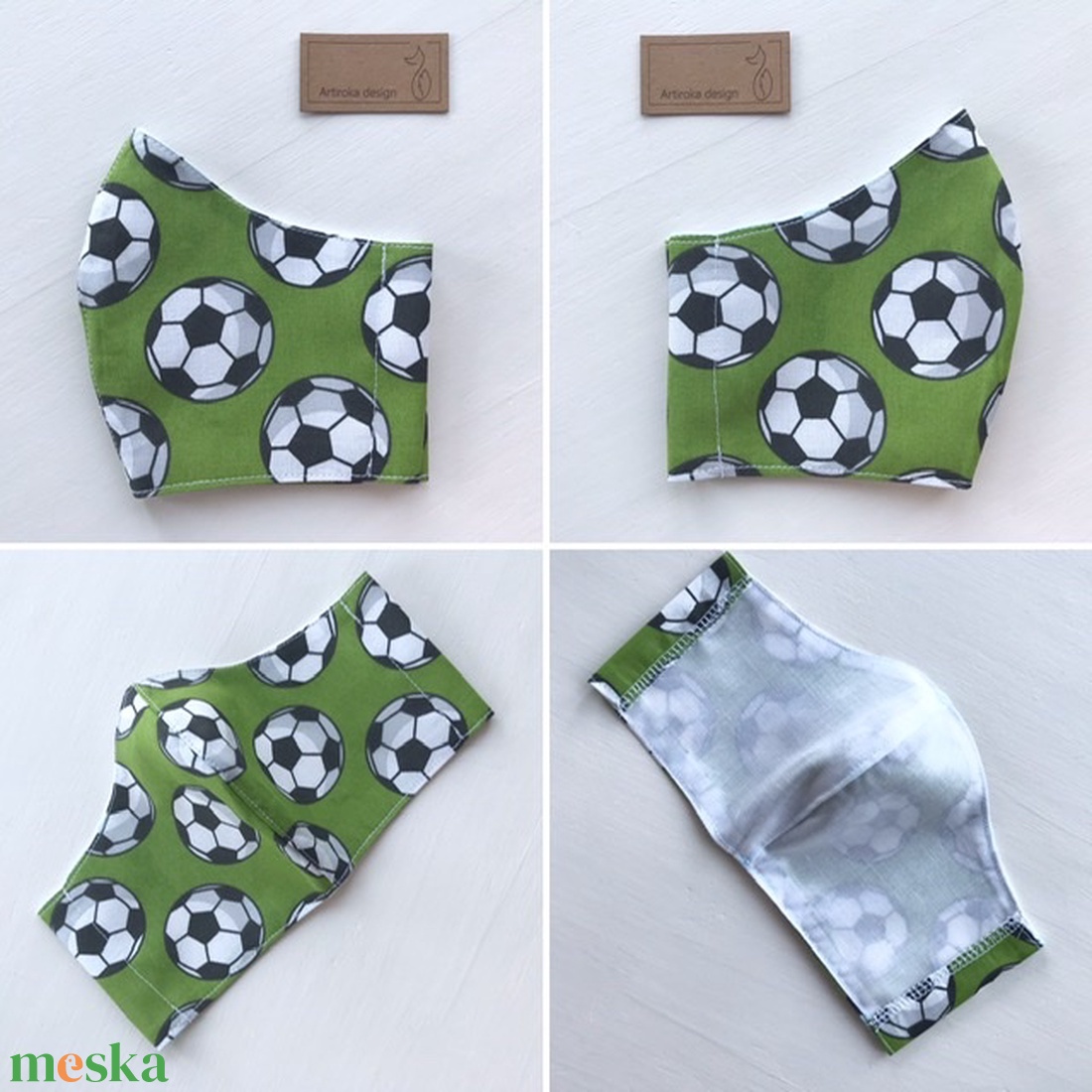 Foci mintás arcmaszk, szájmaszk, maszk - Artiroka design -  - Meska.hu
