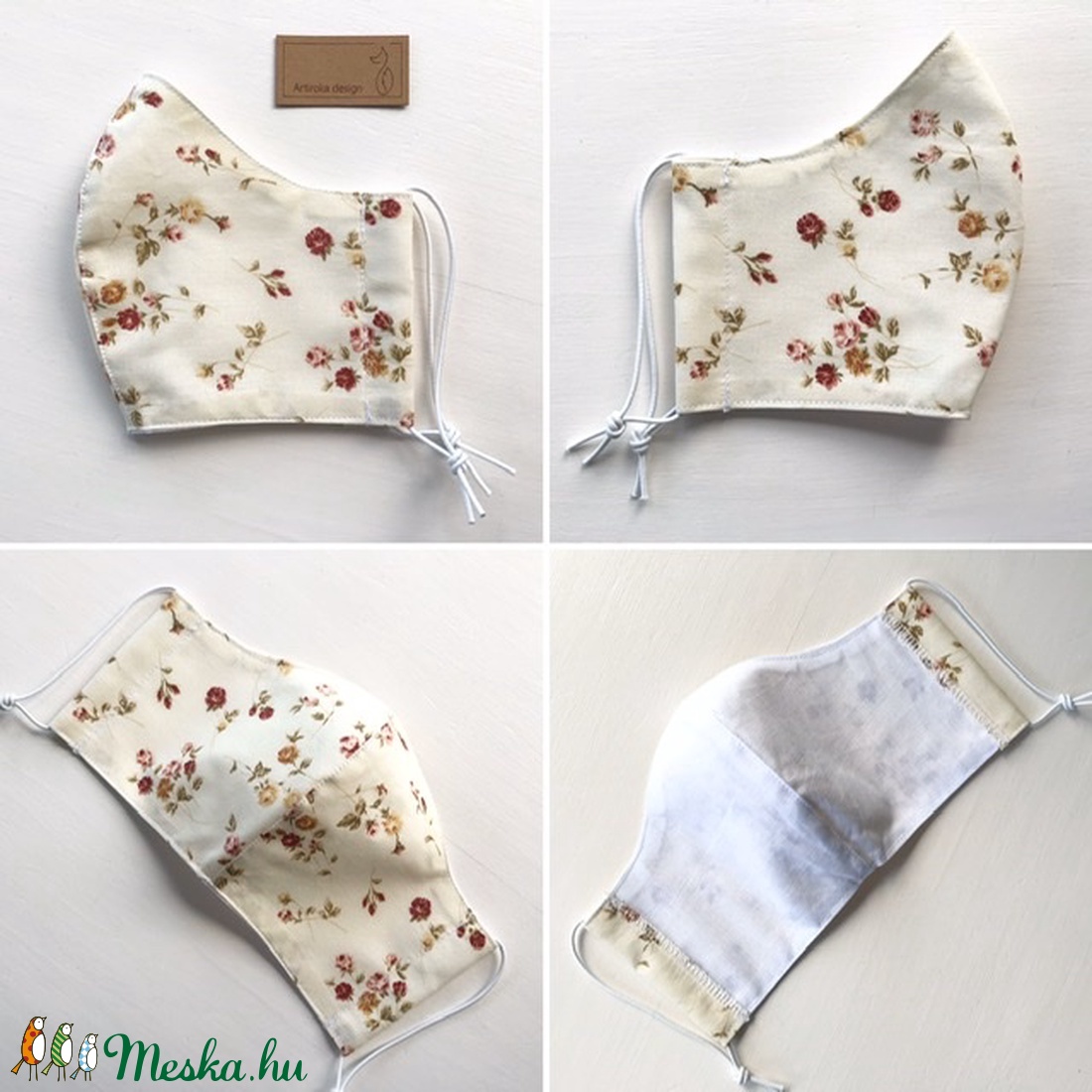 Virág mintás arcmaszk, szájmaszk, maszk - Artiroka design -  - Meska.hu