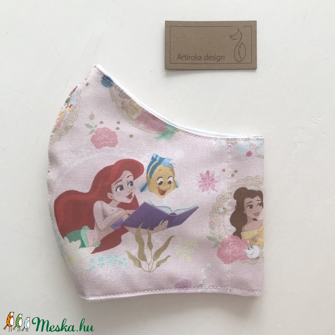 Arielle a kis hableány és Hercegnő  mintás prémium arcmaszk, szájmaszk, maszk - Artiroka design -  - Meska.hu