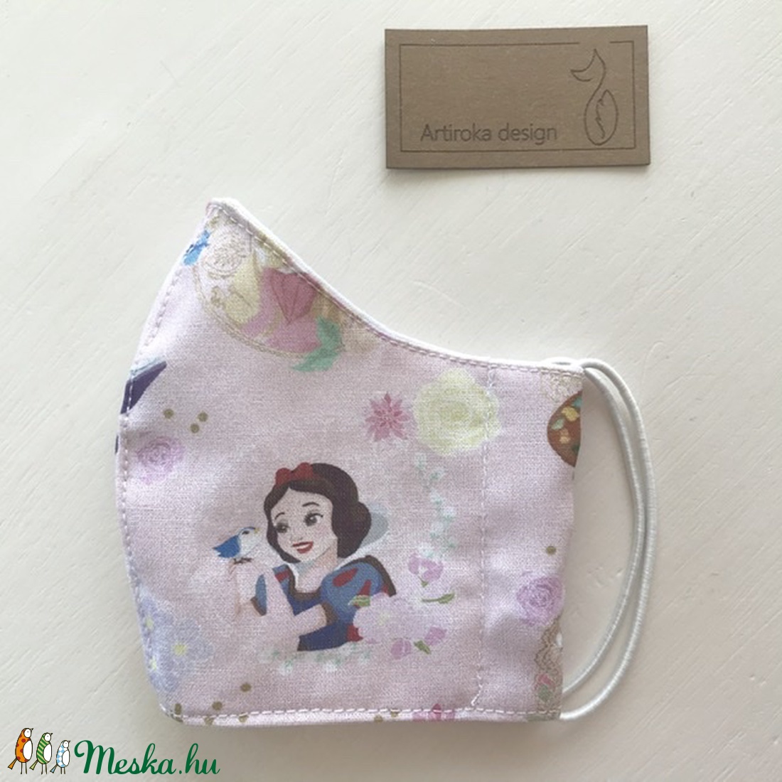 Arielle a kis hableány és Hófehérke  mintás prémium arcmaszk, szájmaszk, maszk, gyerekmaszk - Artiroka design -  - Meska.hu