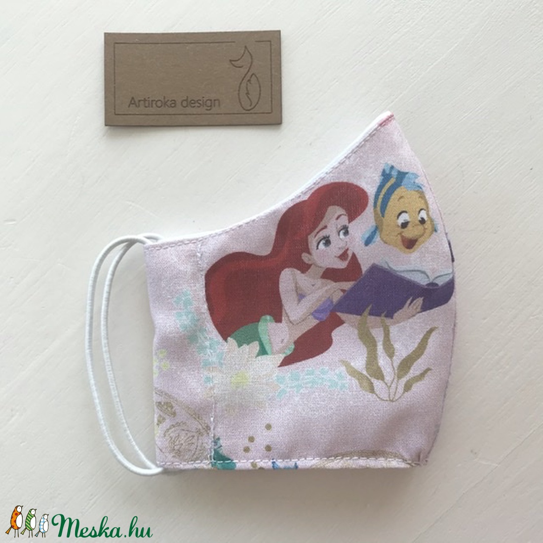 Arielle a kis hableány és Hófehérke  mintás prémium arcmaszk, szájmaszk, maszk, gyerekmaszk - Artiroka design -  - Meska.hu