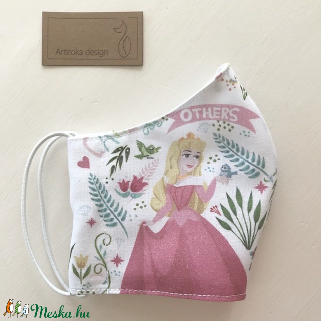 Hercegnő mintás prémium arcmaszk, szájmaszk, gyerek maszk- XS méret - Artiroka design - gyerek - gyerek - Meska.hu