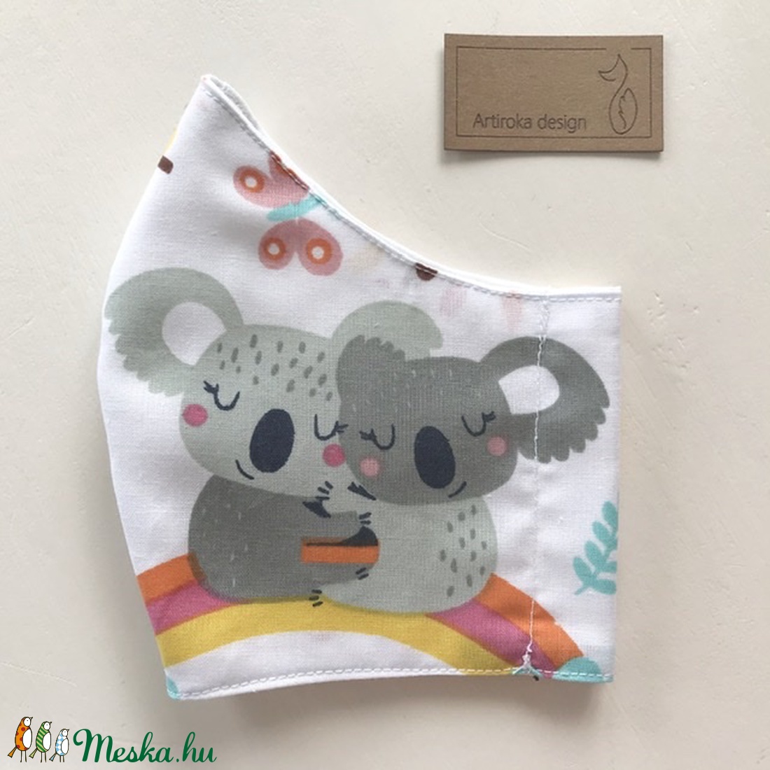 Színes koala mackó család mintás arcmaszk, szájmaszk, maszk -  Artiroka design - gyerek - gyerek - Meska.hu