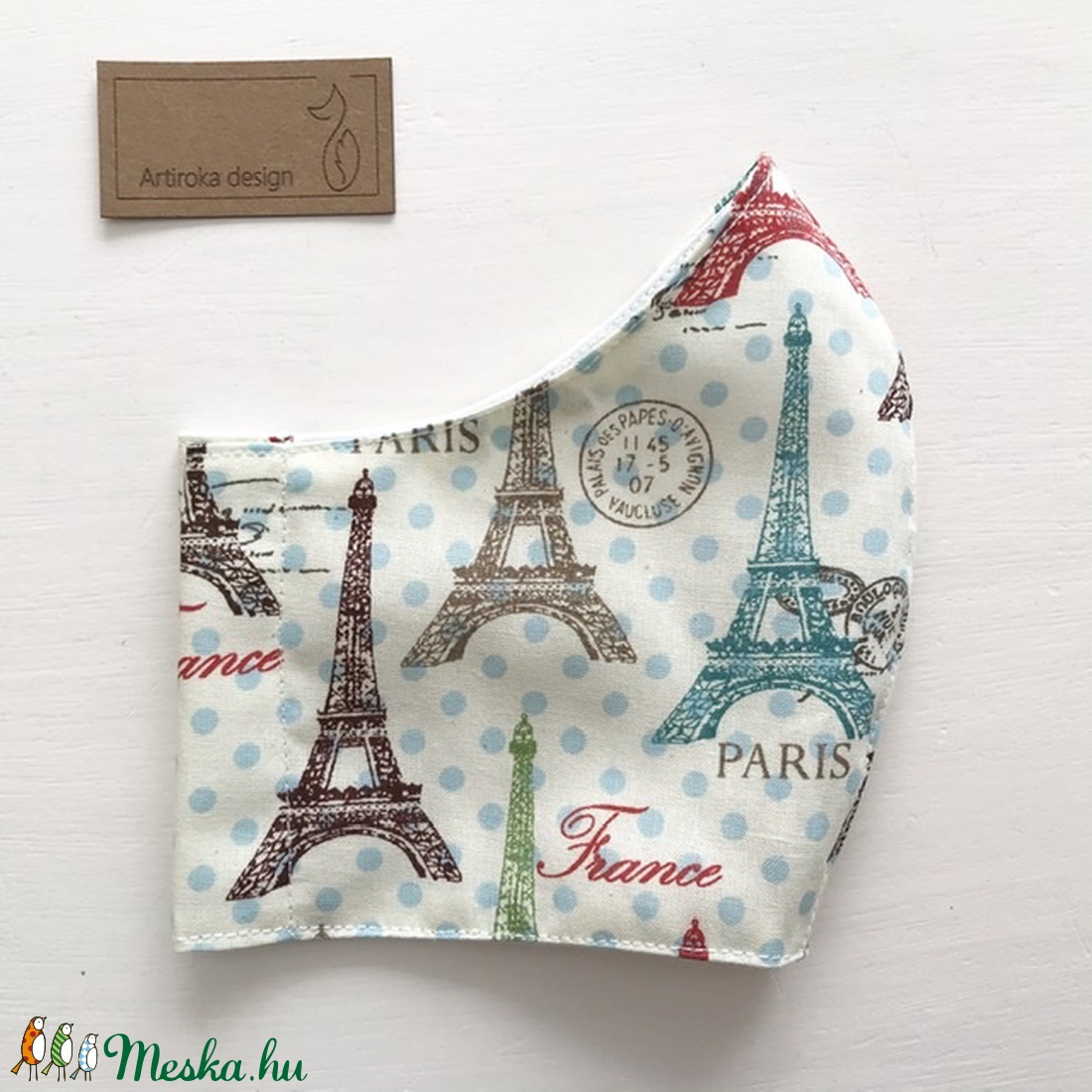 Párizs, Eiffel torony mintás arcmaszk, szájmaszk, maszk - Artiroka design -  - Meska.hu