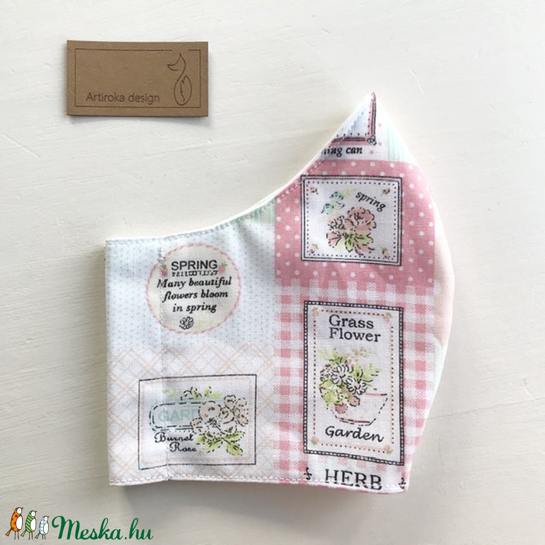 Kertész leszek, fát nevelek - kerti finomságok és szépségek mintás pamut textil arcmaszk,  maszk -  Artiroka design - gyerek - gyerek - Meska.hu