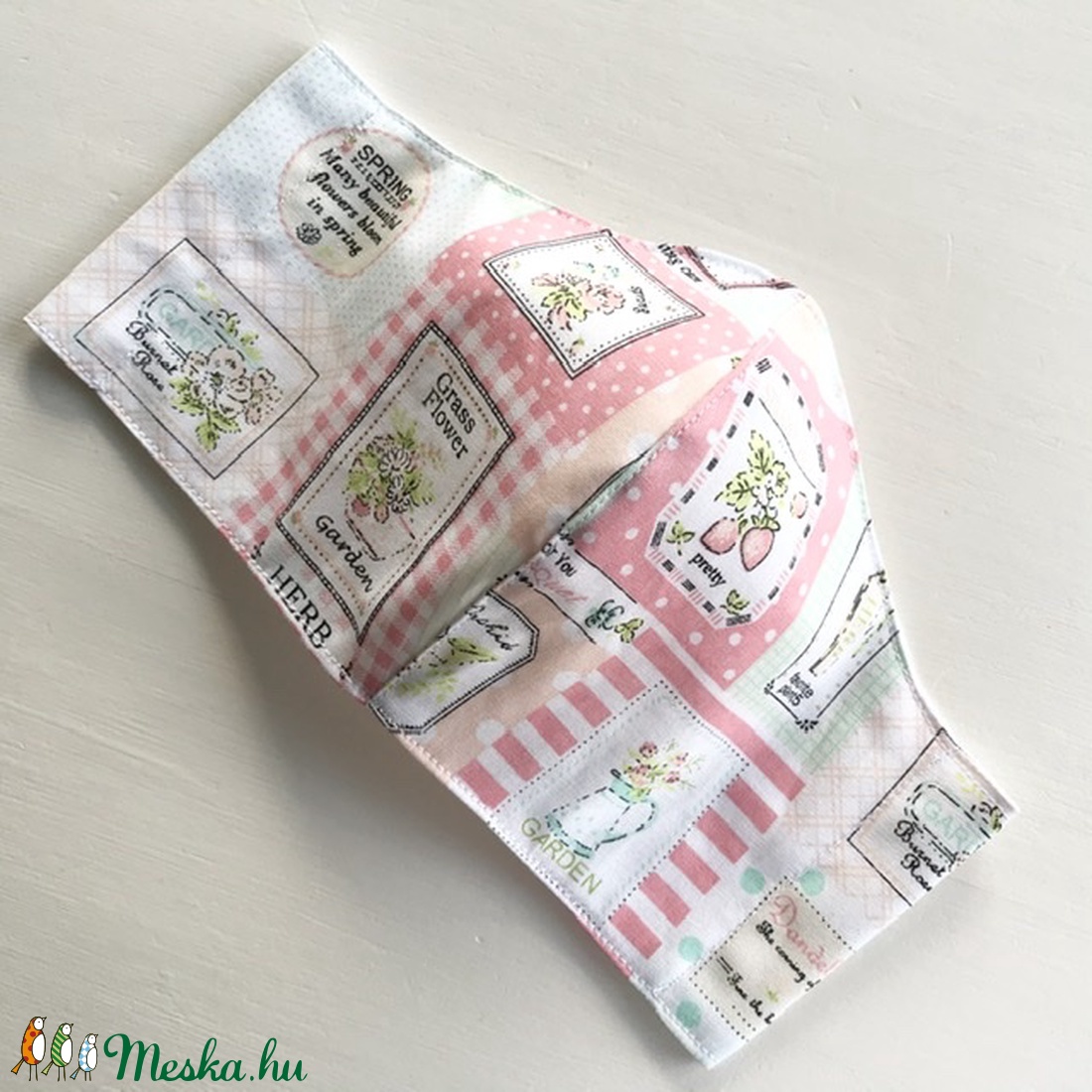 Kertész leszek, fát nevelek - kerti finomságok és szépségek mintás pamut textil arcmaszk,  maszk -  Artiroka design - gyerek - gyerek - Meska.hu