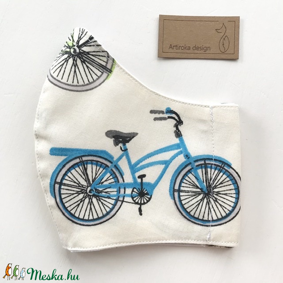 Bicikli mintás arcmaszk, szájmaszk, maszk - Artiroka design leírása -  - Meska.hu