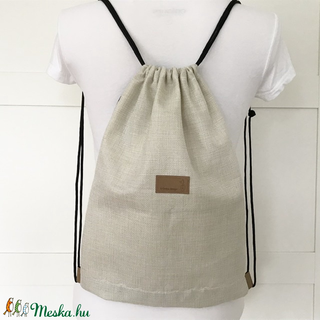 Audrey Hepburn mintás, egyedi gymbag hátizsák - tornazsák edzéshez, úszáshoz  - Artiroka design -  - Meska.hu