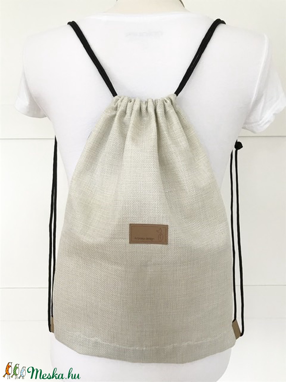 Audrey Hepburn mintás, egyedi gymbag hátizsák - tornazsák edzéshez, úszáshoz  - Artiroka design -  - Meska.hu