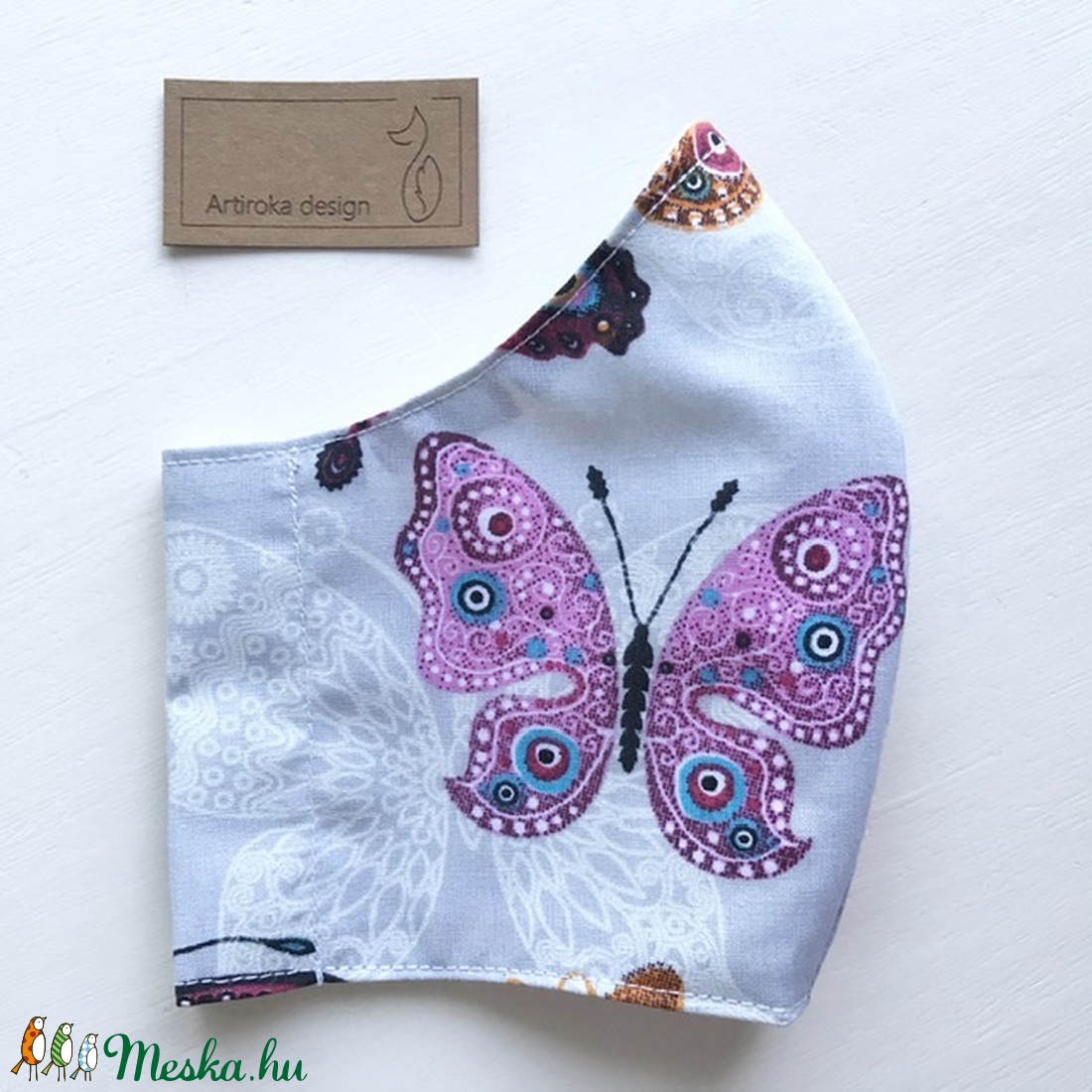 Pillangó mintás női arcmaszk, szájmaszk, maszk, gyerekmaszk - Artiroka design - női - női - Meska.hu