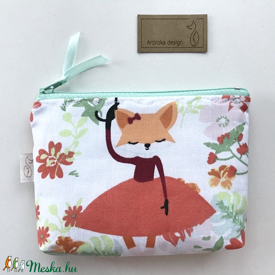 Róka esernyővel virágok között - irattartó, pénztárca - Artiroka design - táska & tok - pénztárca & más tok - kártyatartó & irattartó - Meska.hu Róka esernyővel virágok között - irattartó, pénztárca - Artiroka design - táska & tok - pénztárca & más tok - kártyatartó & irattartó - Meska.hu