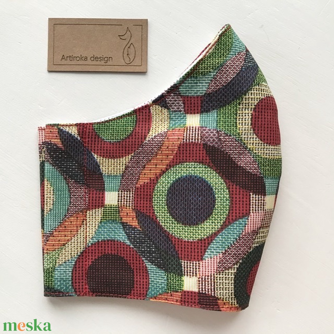 Kör a körben, vidám színes arcmaszk, szájmaszk, maszk, gyerekmaszk  - Artiroka design - női - női - Meska.hu
