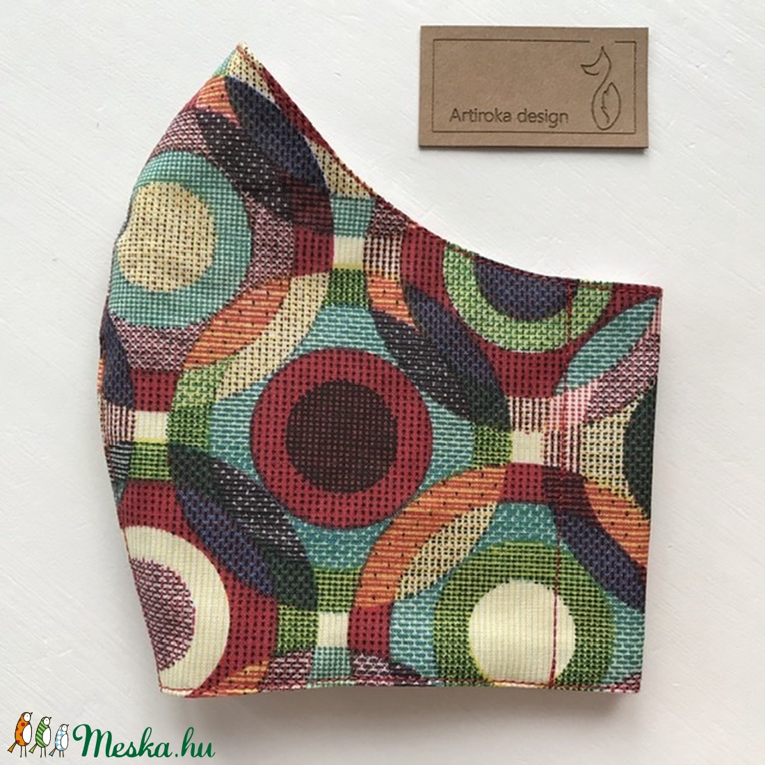 Kör a körben, vidám színes arcmaszk, szájmaszk, maszk, gyerekmaszk  - Artiroka design - női - női - Meska.hu