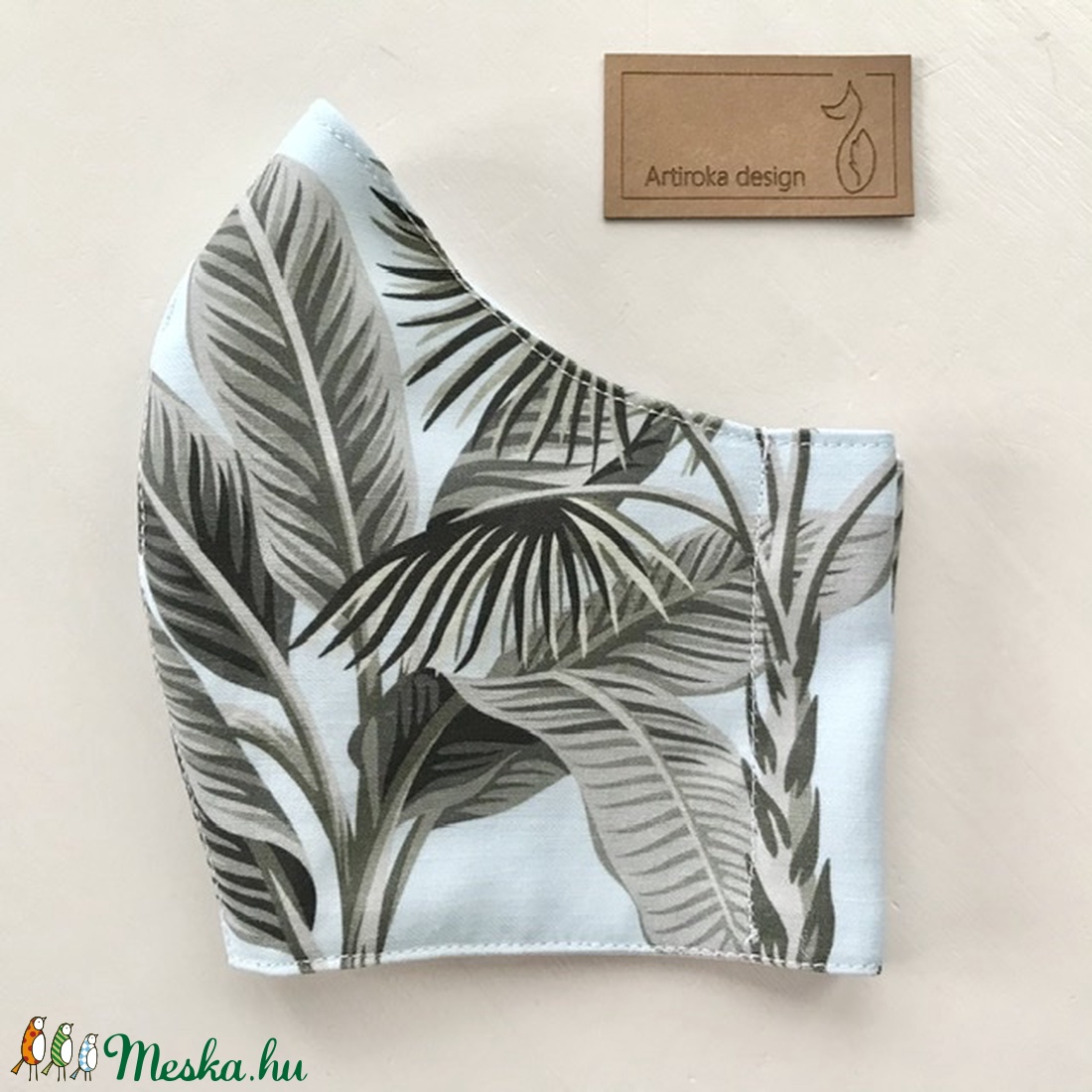Prémium pamut textil, Maki majom mintás arcmaszk, szájmaszk, maszk - Artiroka design - gyerek - gyerek - Meska.hu