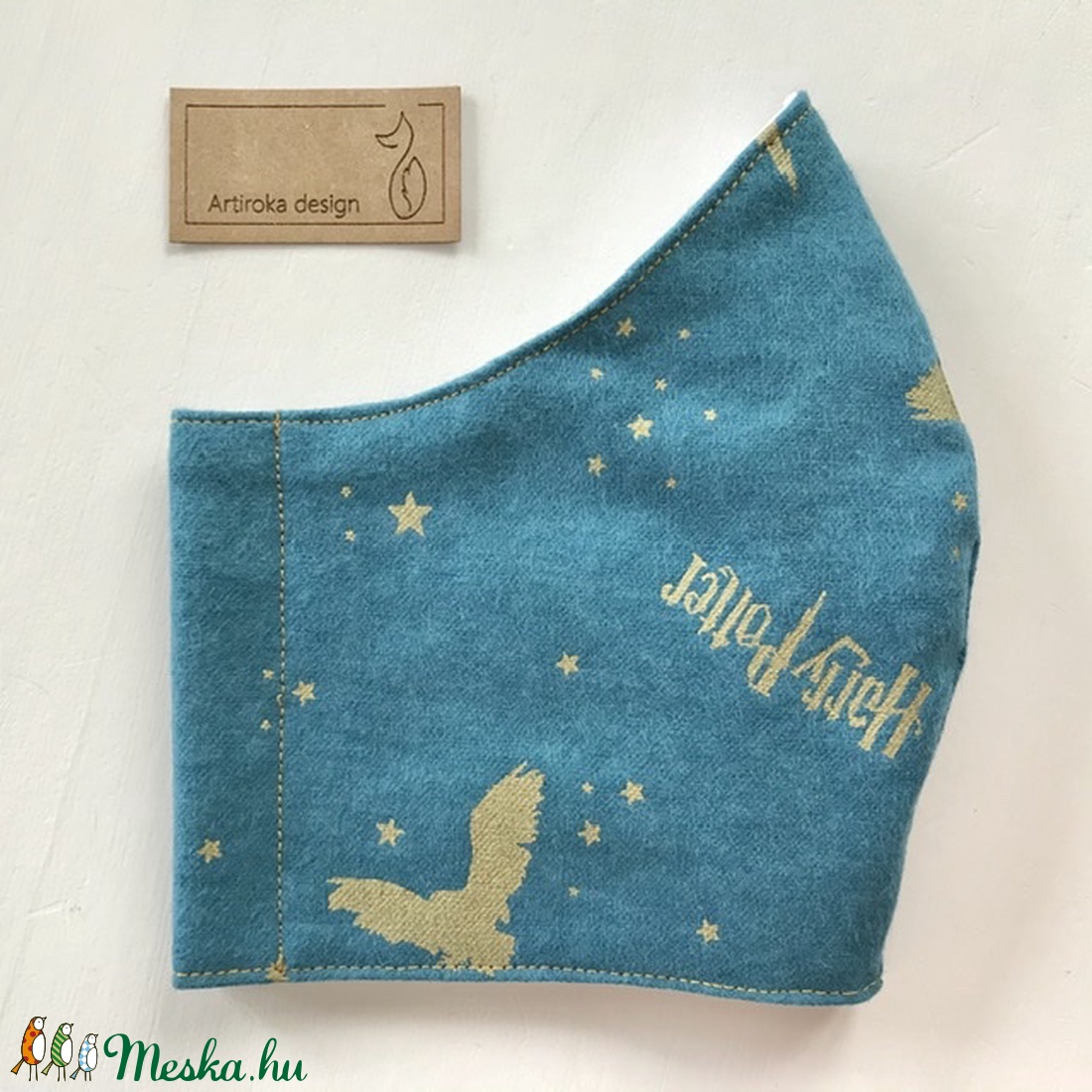 Harry Potter mintás arcmaszk, szájmaszk, maszk-  prémium flanell -Nem csak véd, melegíti is az arcodat- Artiroka design - gyerek - gyerek - Meska.hu