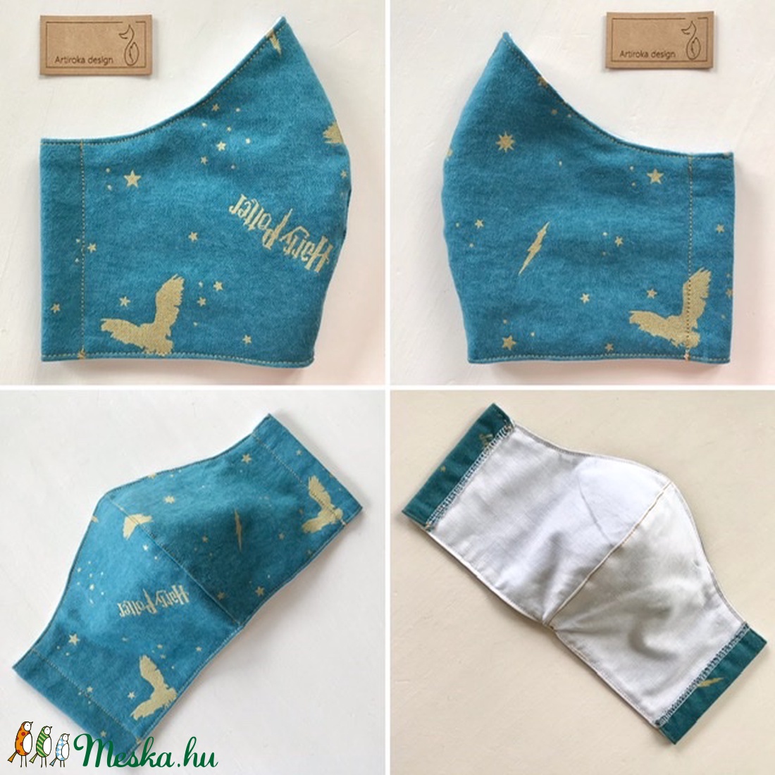 Harry Potter mintás arcmaszk, szájmaszk, maszk-  prémium flanell -Nem csak véd, melegíti is az arcodat- Artiroka design - gyerek - gyerek - Meska.hu