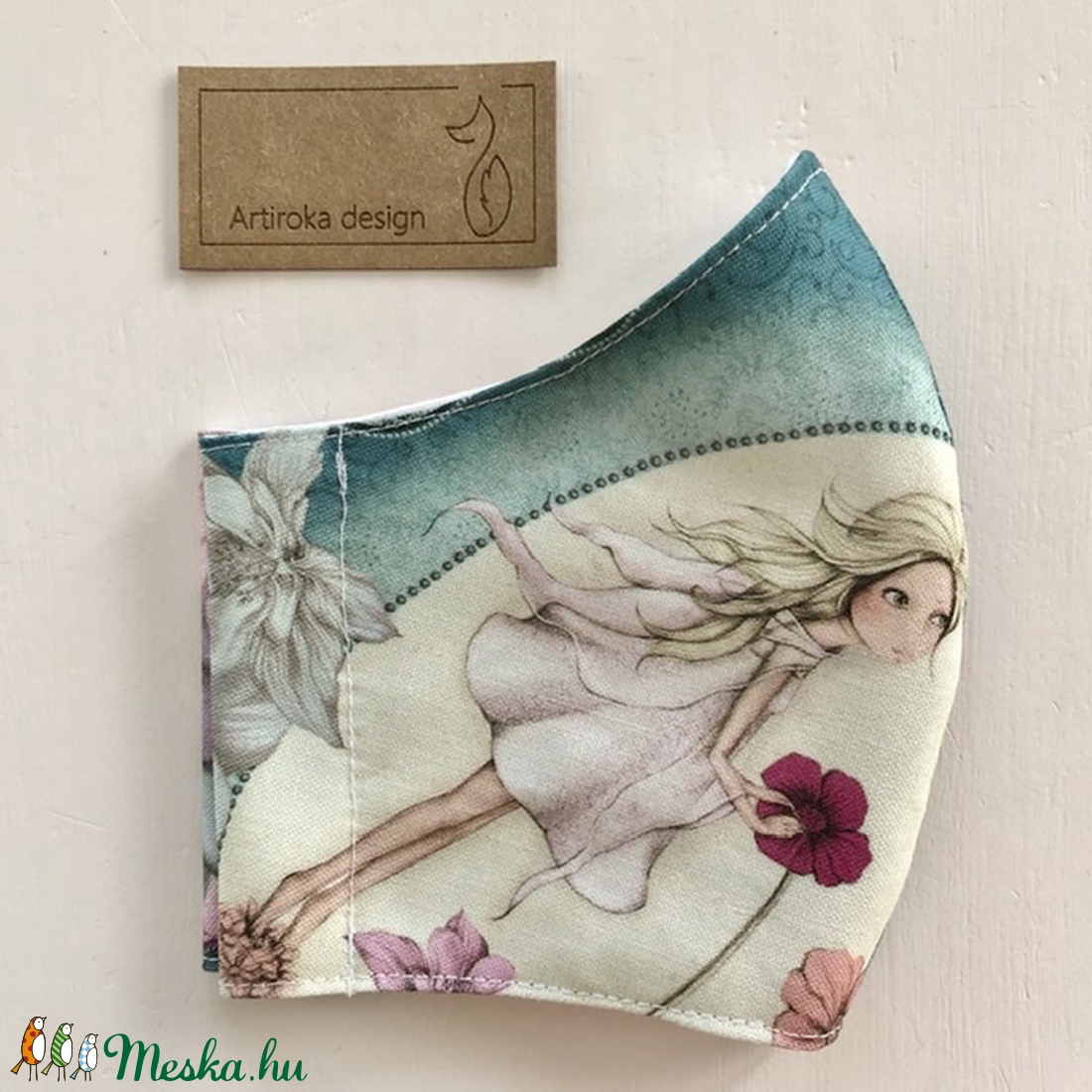 Santoro, Tündér mintás prémium maszk, gyerek maszk, szájmaszk, arcmaszk -  Artiroka design  - gyerek - gyerek - Meska.hu