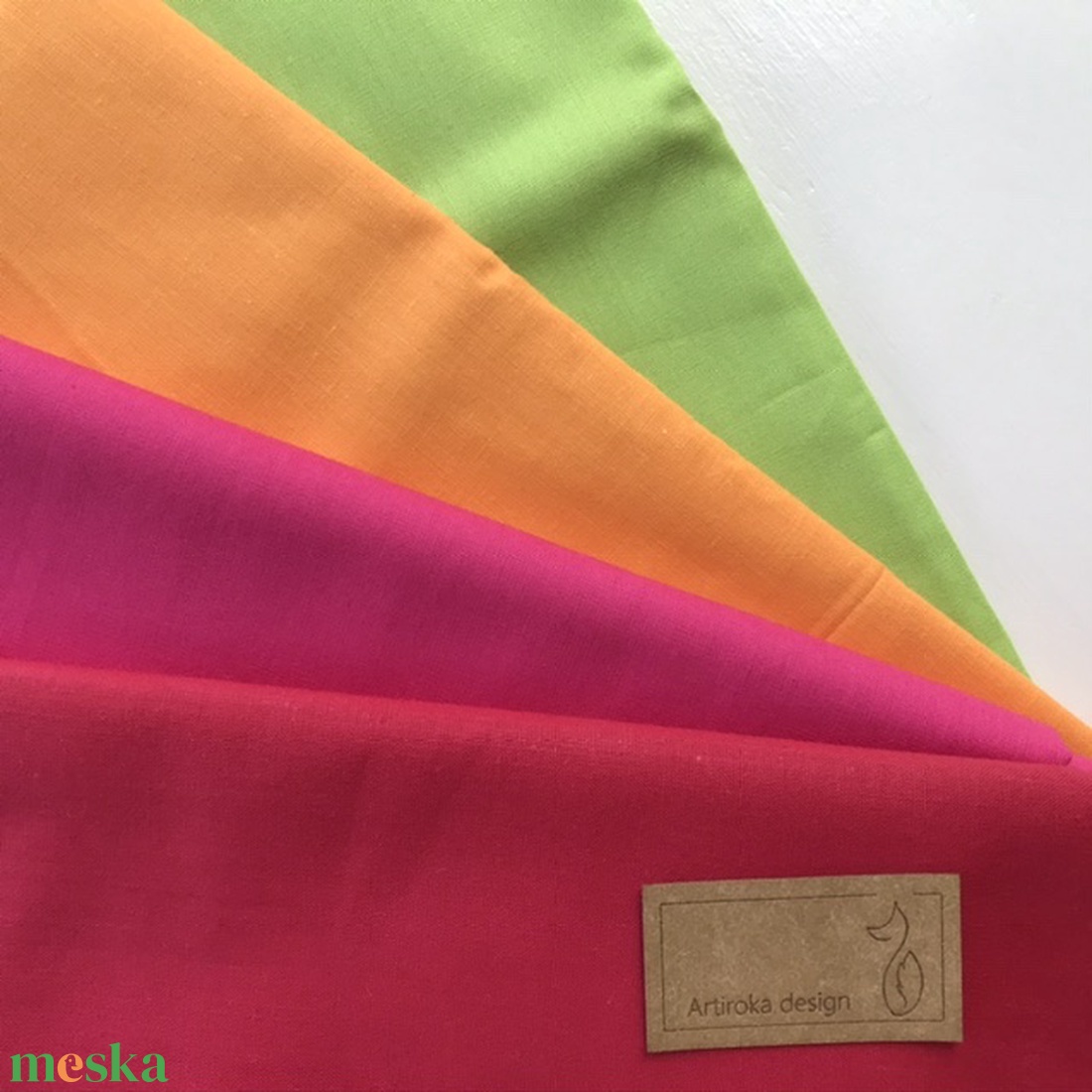 Egyszínű zöld,  narancs, ciklámen és málna piros színű szájmaszk, maszk, gyerekmaszk - Artiroka design - ruha & divat - Meska.hu